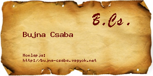 Bujna Csaba névjegykártya