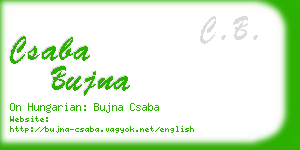 csaba bujna business card